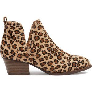 Chinese Laundry Cortes Faux Fur Leopard Print Ankle Boot Sz 10 NIB